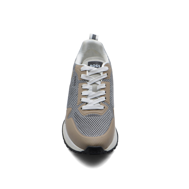 Boss Jonah Runn Premium Quality Italian Sneakers Man BS1318 Beige - 3