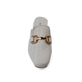 Zara Mare Open Back Loafer Suede Luxury Woman TN-161 White - 3