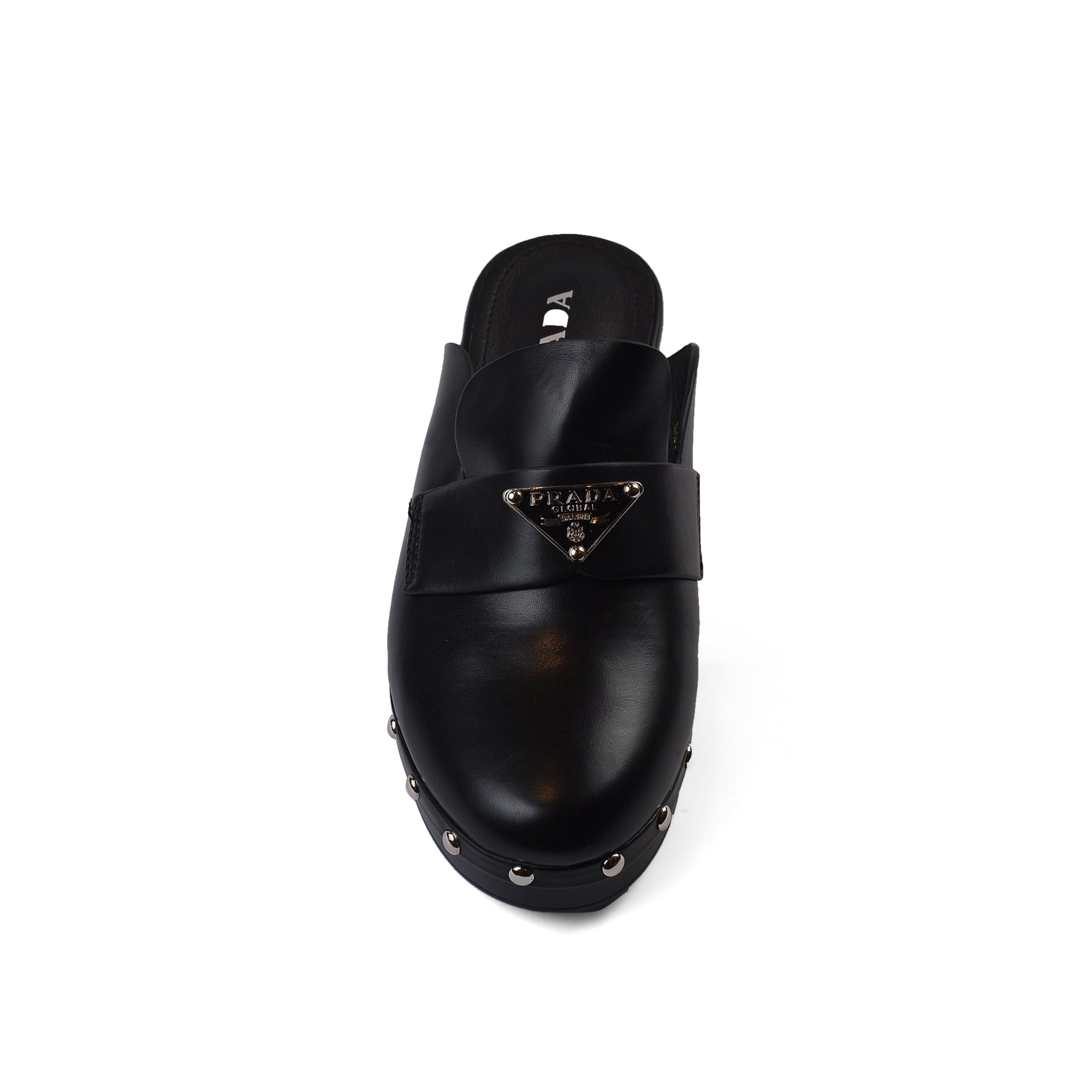 PRADA Mare Open Back Loafer With heels Luxury Woman VI-181 Black - 3