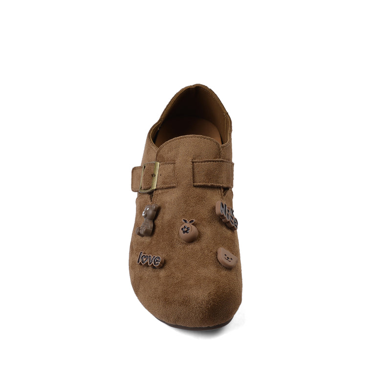 Classic Birkenstock new model for cartoon design fully closed flat shoe soft sole easy to wear Shoes Woman H2025-55 Khaki - 3