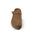 Slipper Flat Open Back Loafer Suede Luxury Woman X798 Khaki - 3