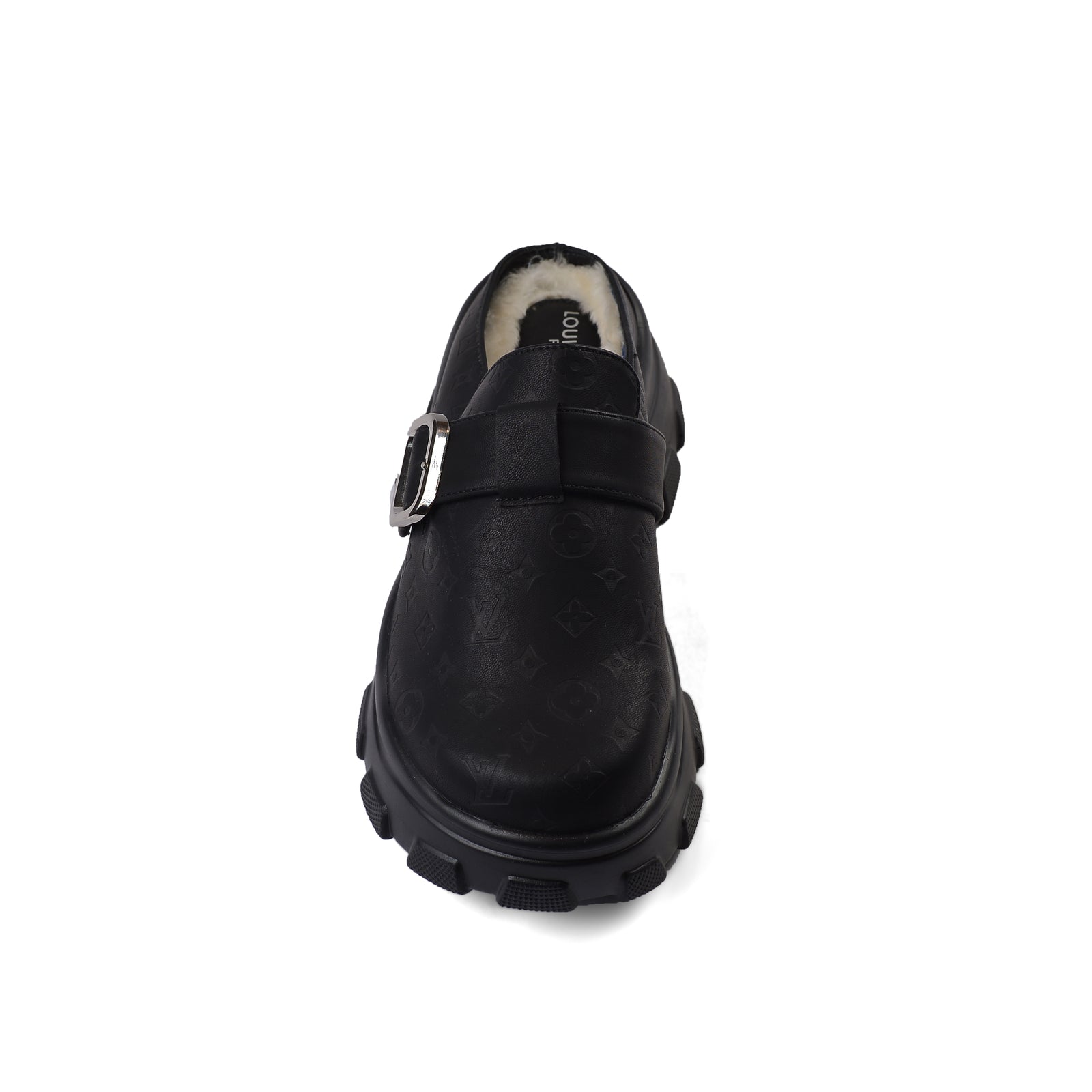 Louis Vuitton Slipper Double Open Back Loafer Luxury Woman VI-170 Black - 3