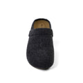 Slipper Flat Open Back Loafer Suede Luxury Woman Q2233 Dark Gray - 3