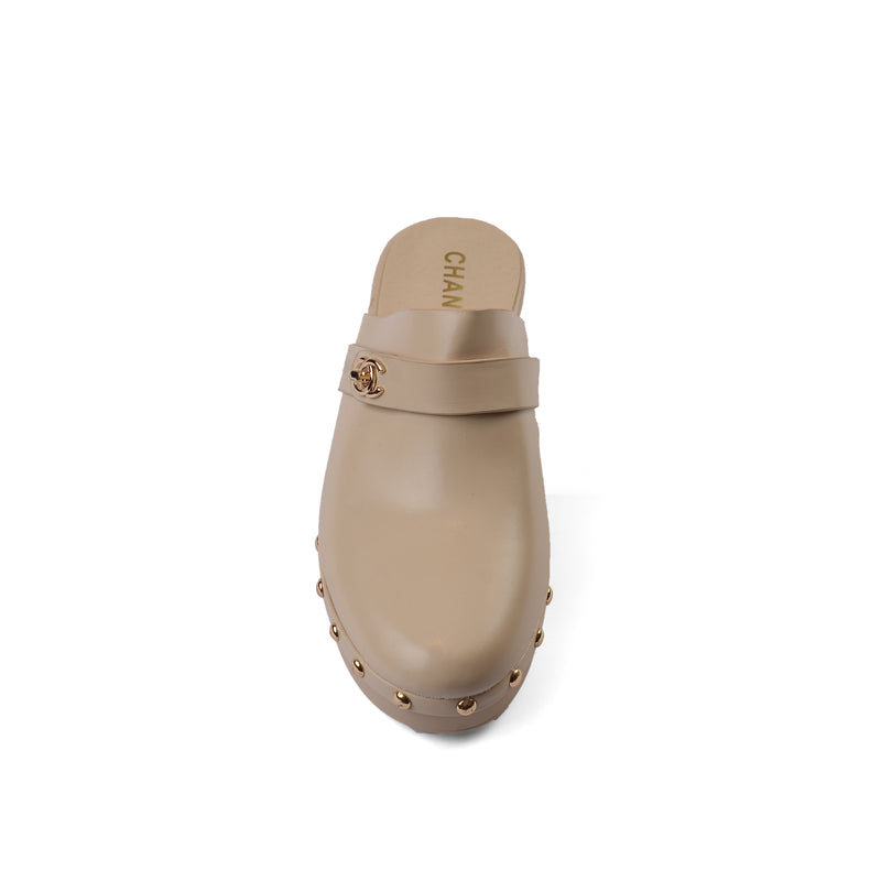CHANEL Mare Open Back Loafer With heels Luxury Woman VI-180 Beige - 3