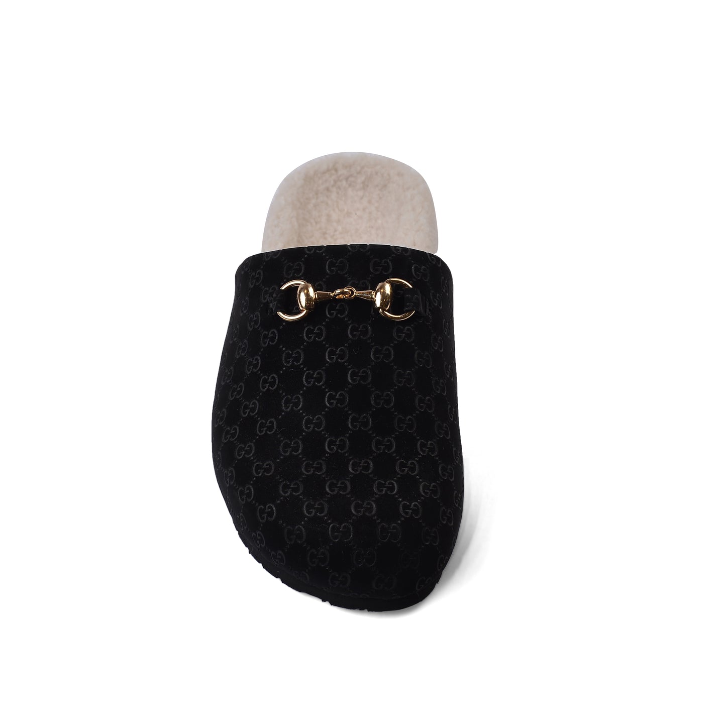 Gucci Flat Open Back Loafer Slipper Luxury Woman VK-111 Black