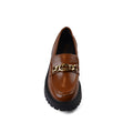 Gucci Monolith Leather Loafers High Heels Woman TN-179 Camel - 3