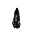 Prada Monolith Leather Loafers shines High Heels Woman TN-165 Coffee - 3