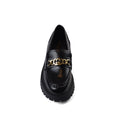 Gucci Monolith Leather Loafers High Heels Woman TN-179 Black - 3