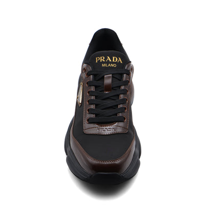 Prada Milano Premium Quality Italian Sneakers Man 2EG01 Brown