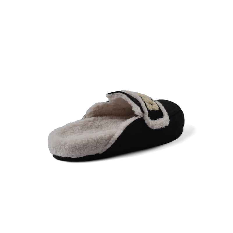 UGG Flat Open Back Loafer Slipper Luxury Woman VK-113 Black - 2