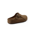 Slipper Flat Open Back Loafer Suede Luxury Woman X798 Khaki - 2