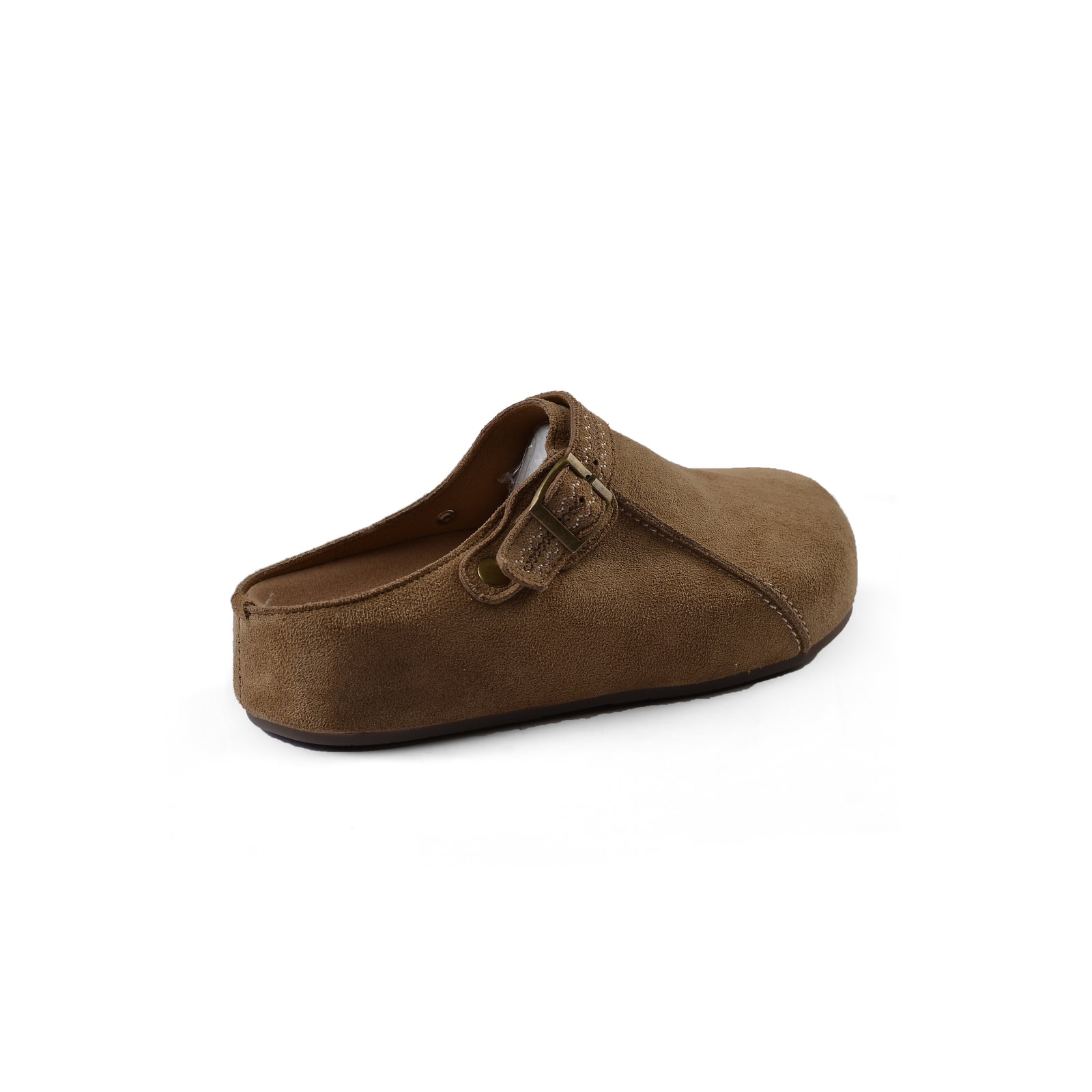 Slipper Flat Open Back Loafer Suede Luxury Woman X798 Khaki - 2