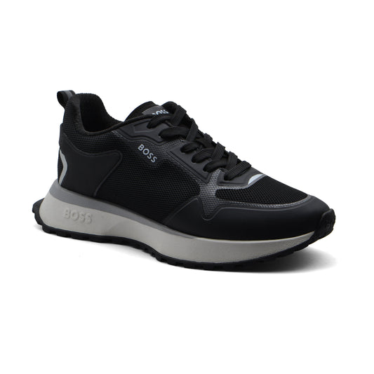 Boss Jonah Runn Premium Quality Italian Sneakers Man BS1318 Black