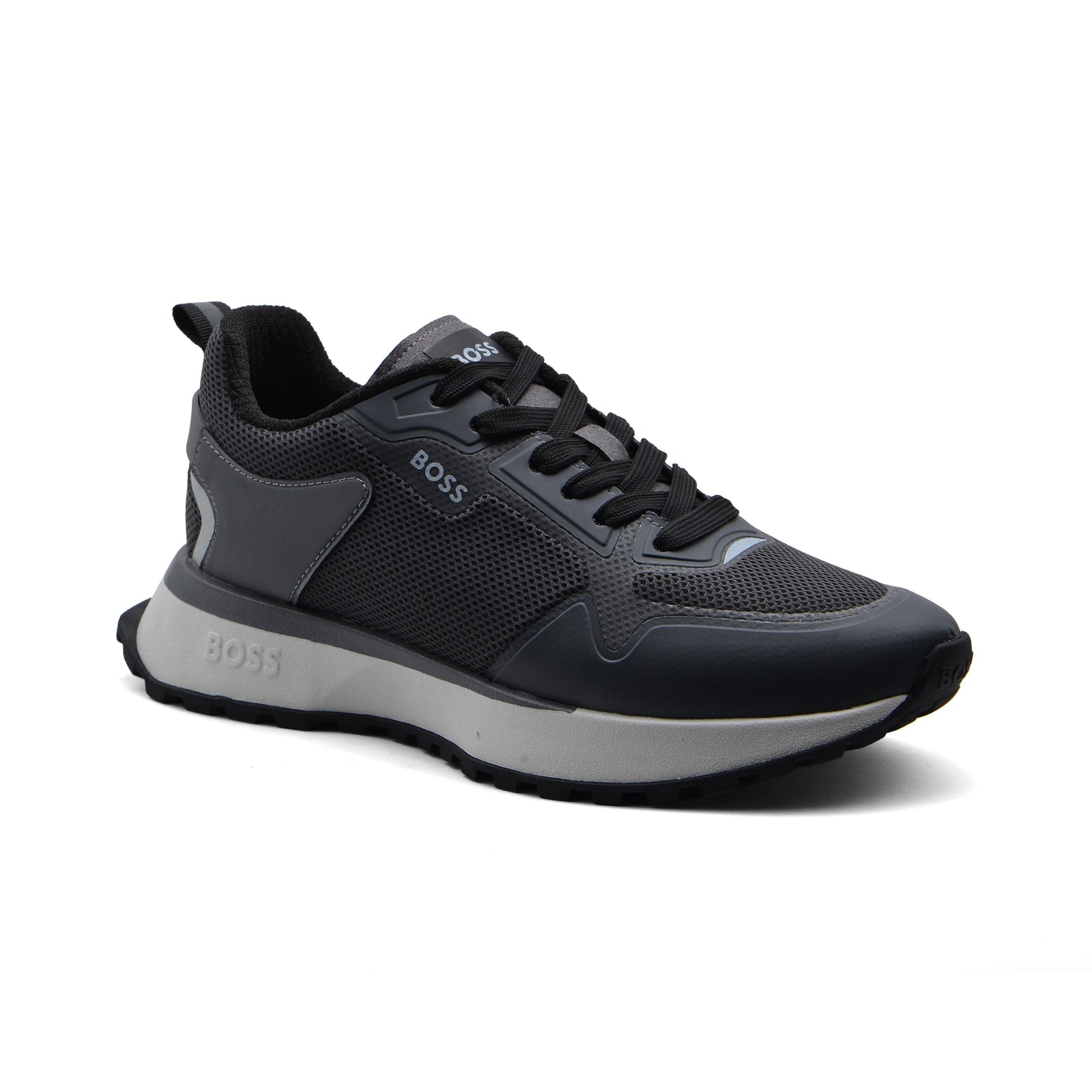 Boss Jonah Runn Premium Quality Italian Sneakers Man BS1318 Gray - 1