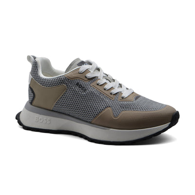 Boss Jonah Runn Premium Quality Italian Sneakers Man BS1318 Beige