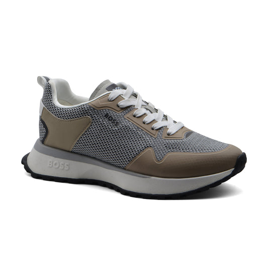Boss Jonah Runn Premium Quality Italian Sneakers Man BS1318 Beige