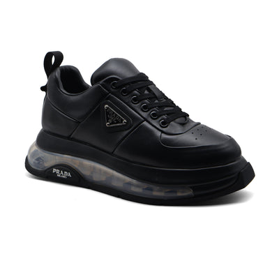 Prada Milano Premium Quality Italian Sneakers Man PR212 Black