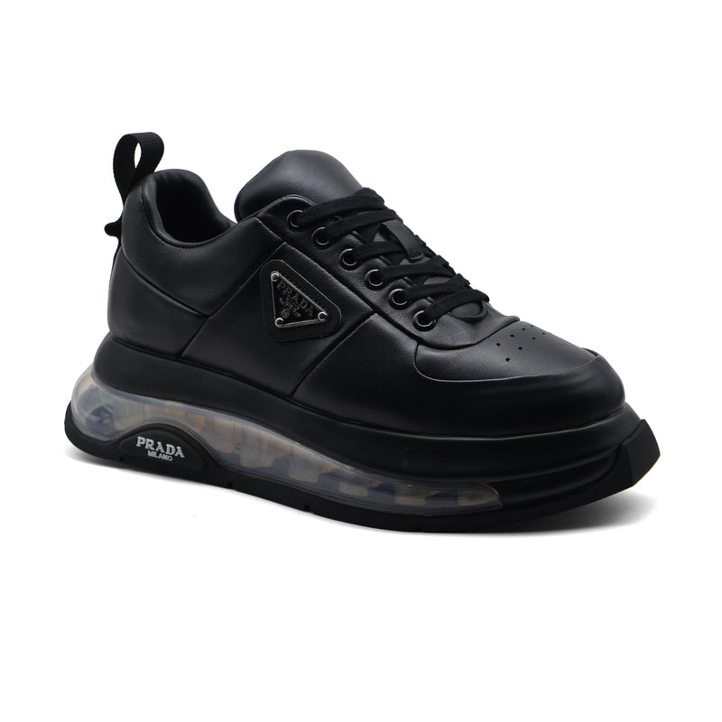 Prada Milano Premium Quality Italian Sneakers Man PR212 Black - 1