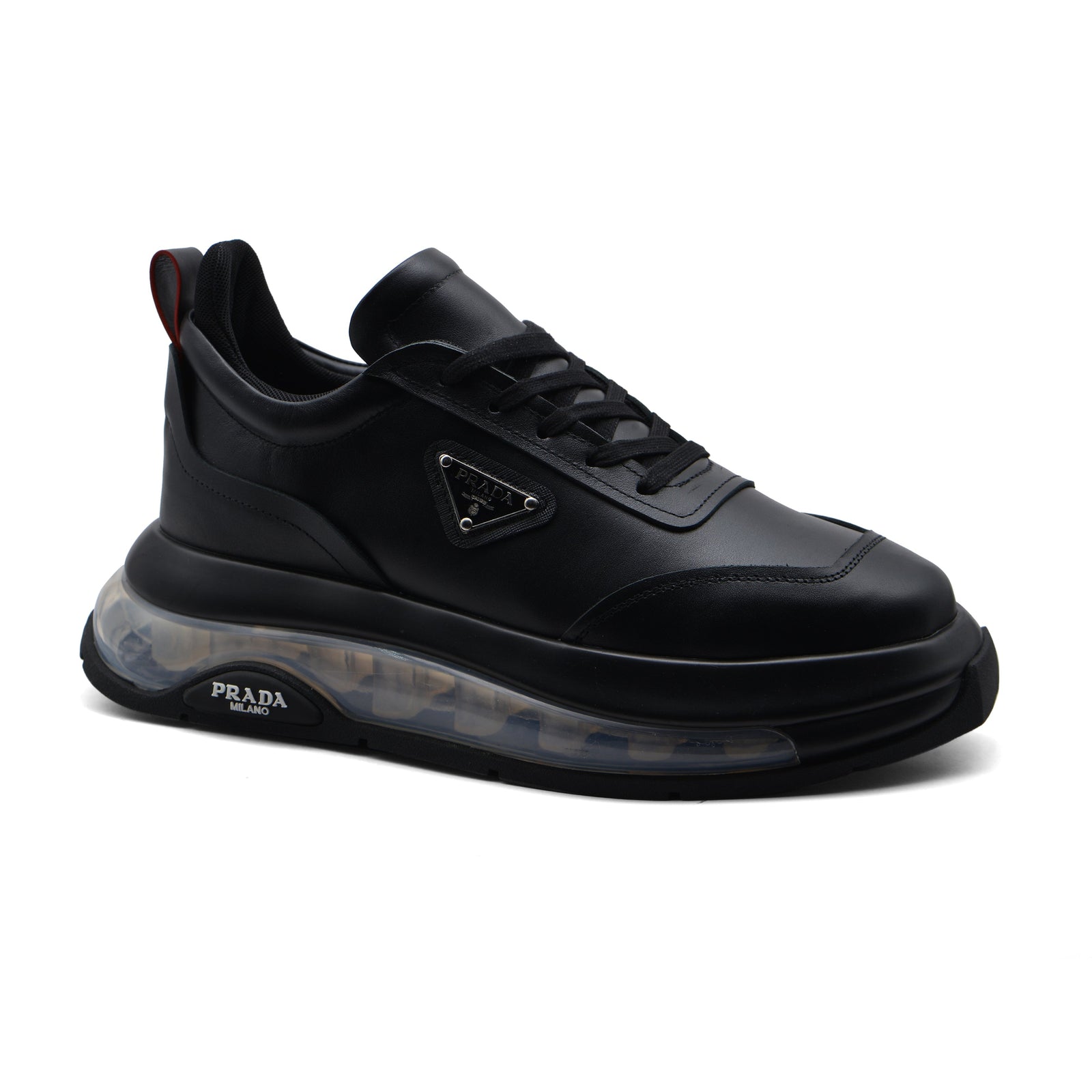 Prada Milano Premium Quality Italian Sneakers Man PD222 Black - 1