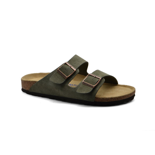 BIRKENSTOCK Arizona Premium Quality Soft Footbed Suede Leather Man BS1039-1 Green