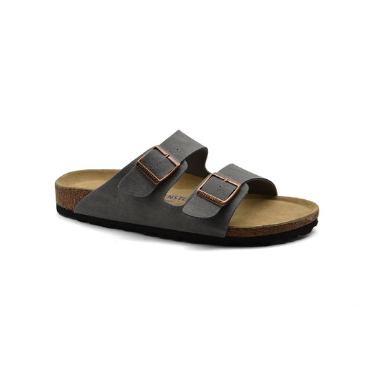 BIRKENSTOCK Arizona Premium Quality Soft Footbed Suede Leather Man BS1039-1 Gray