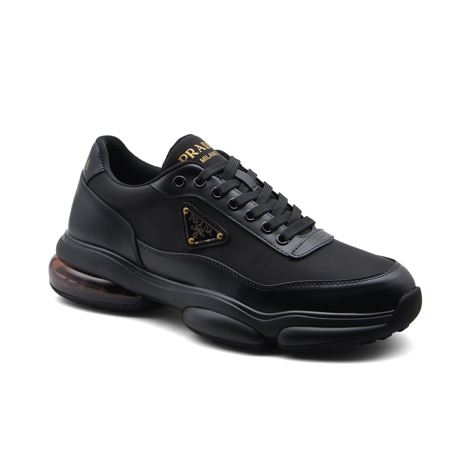Prada Milano Premium Quality Italian Sneakers Man 2EG01 Black - 1