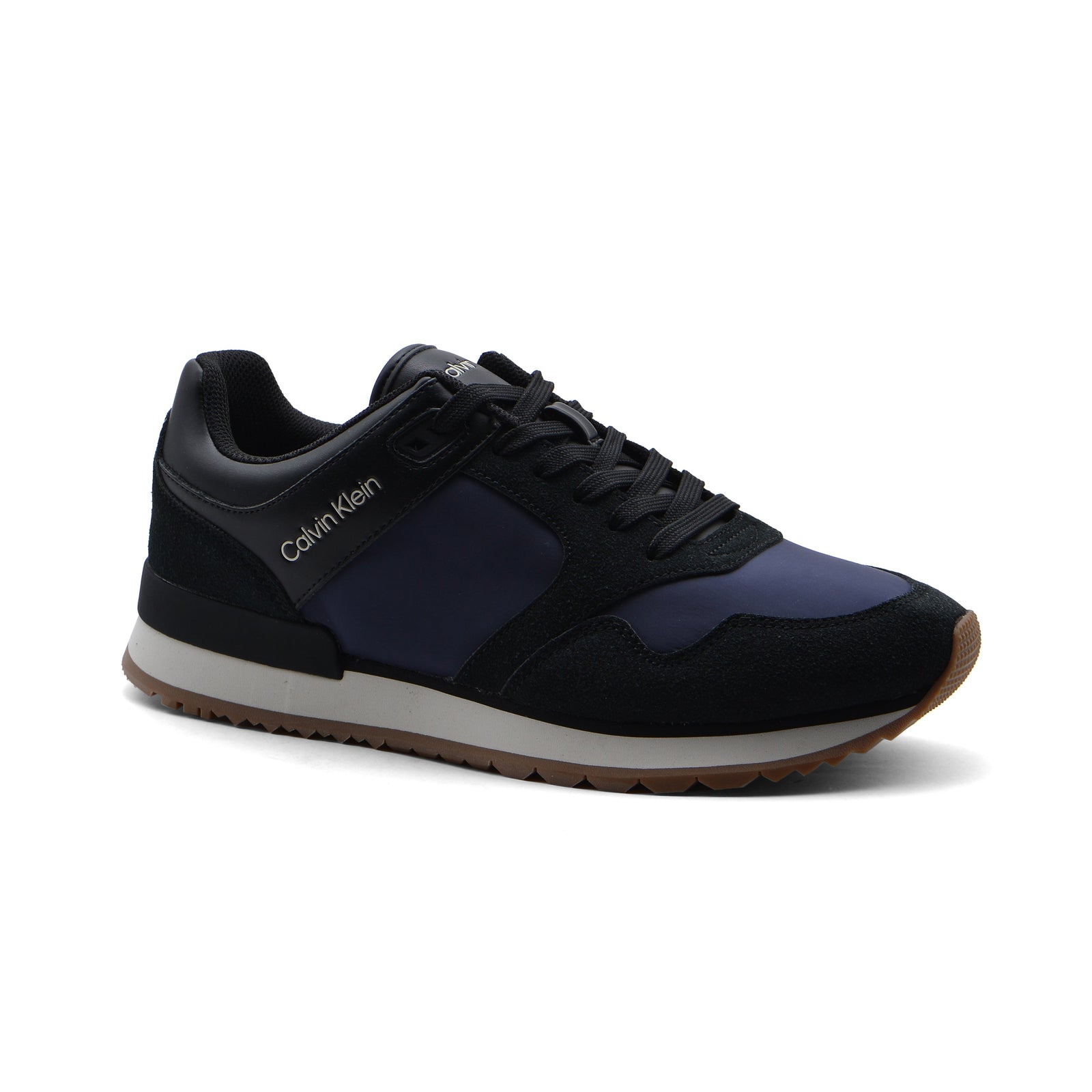 Calvin Klein Origenal Antoy Low Top Round Toe Lace-up Sneakers Man FWOFW5028 Navy - 1