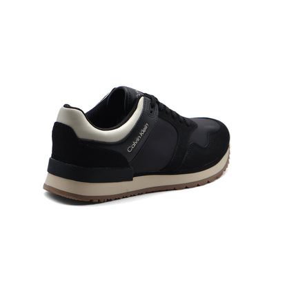 Calvin Klein Origenal Antoy Low Top Round Toe Lace-up Sneakers Man FWOFW5028 Black