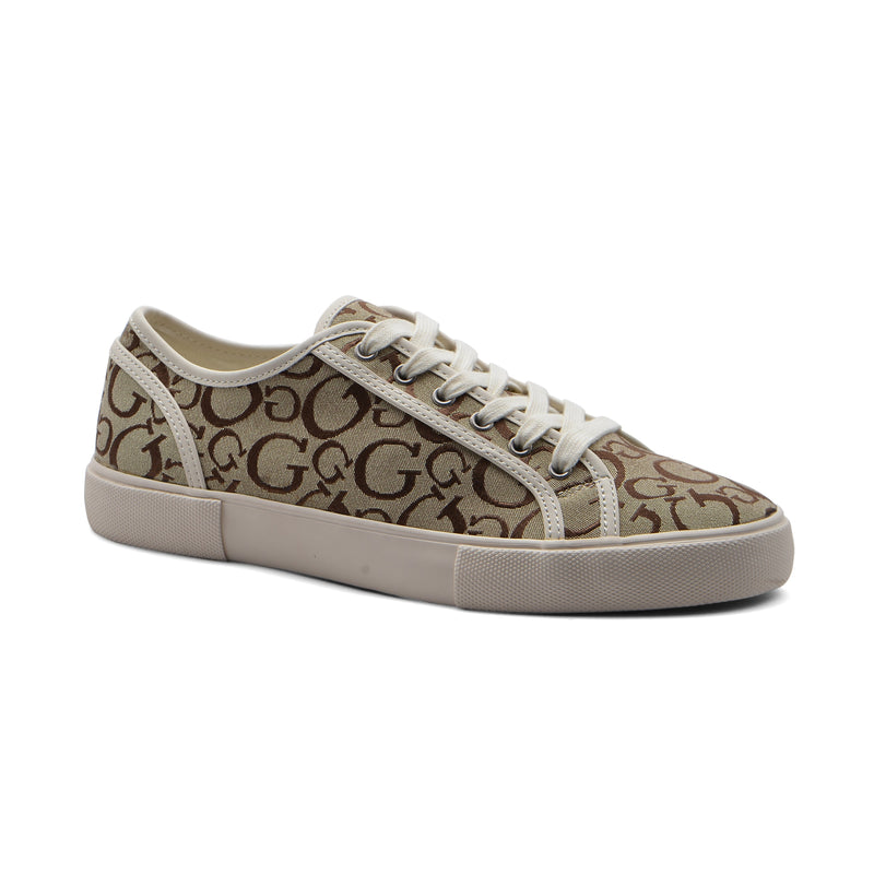 Guess Selyo Logo Jacquard Original Low-Top Sneakers in Natural 708487 Beige - 1