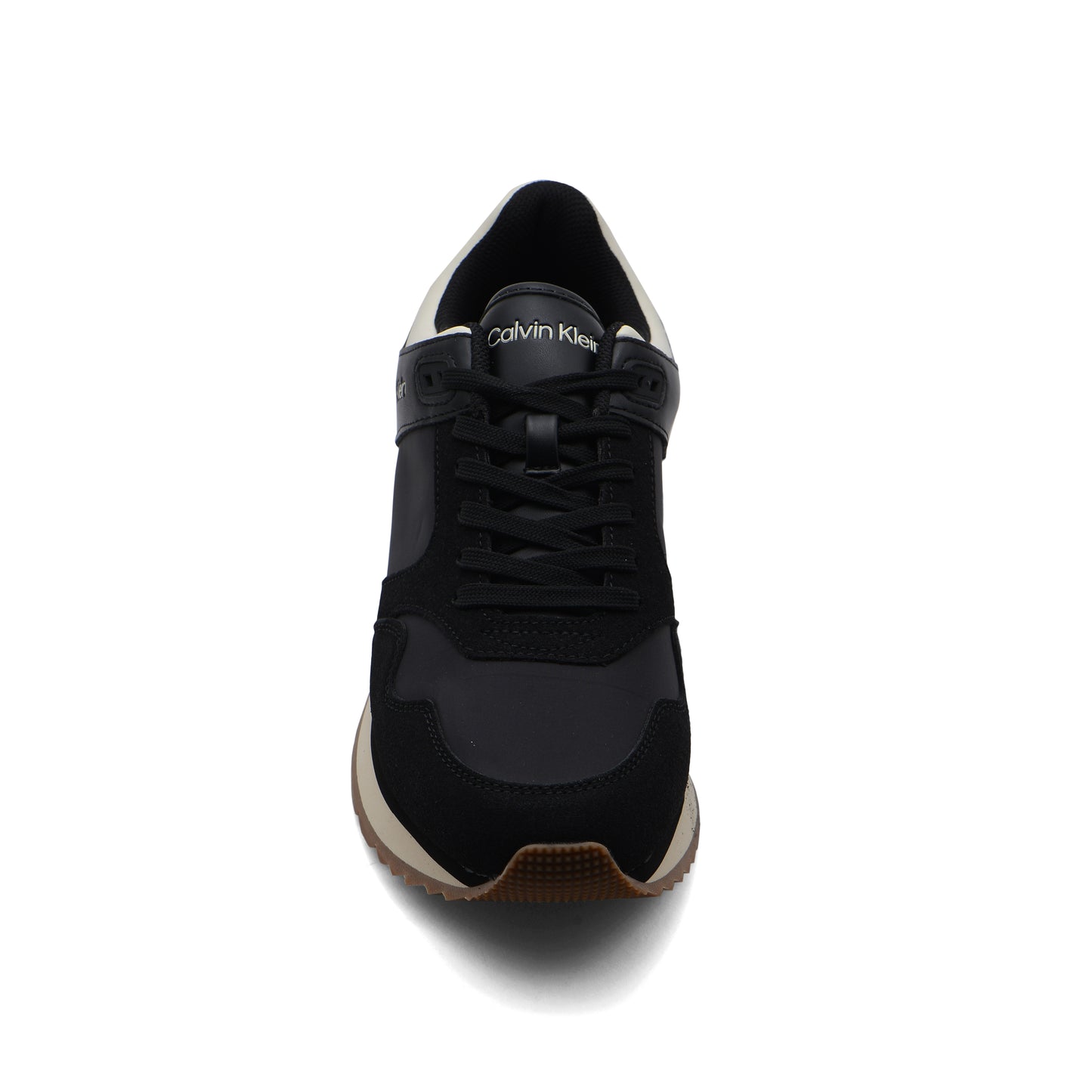 Calvin Klein Origenal Antoy Low Top Round Toe Lace-up Sneakers Man FWOFW5028 Black