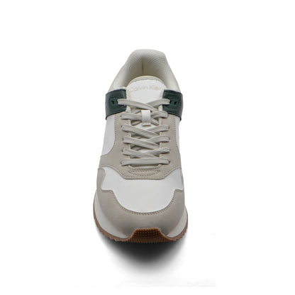 Calvin Klein Origenal Antoy Low Top Round Toe Lace-up Sneakers Man FWOFW5028 White&Green