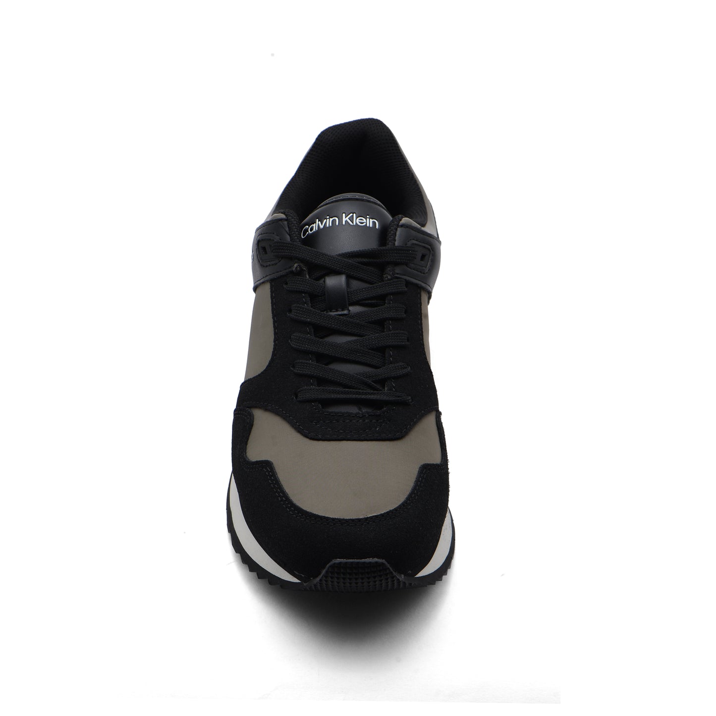 Calvin Klein Origenal Antoy Low Top Round Toe Lace-up Sneakers Man FWOFW5028 Black&Olive