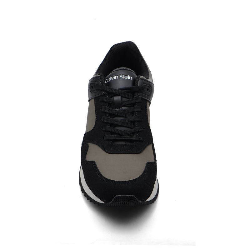 Calvin Klein Origenal Antoy Low Top Round Toe Lace-up Sneakers Man FWOFW5028 Black&Olive - 3