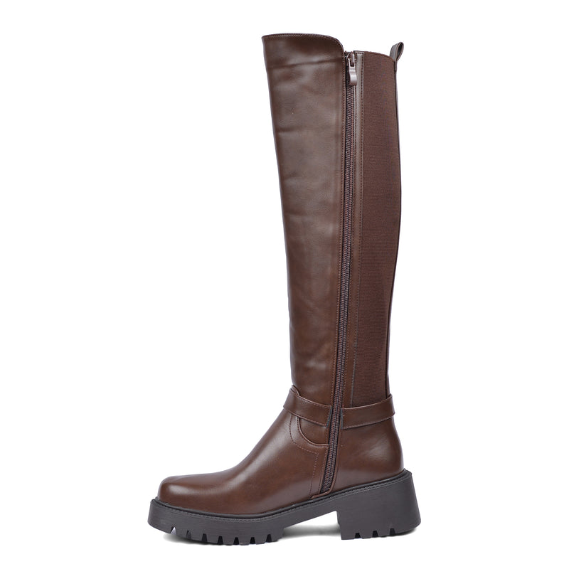 High Quality Design Tan Classic Boots with Buckle Detail 101261506 Brown - 3