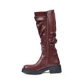 High Quality Design Tan Classic Boots with Buckle Detail 101261509 Burgundy - 3