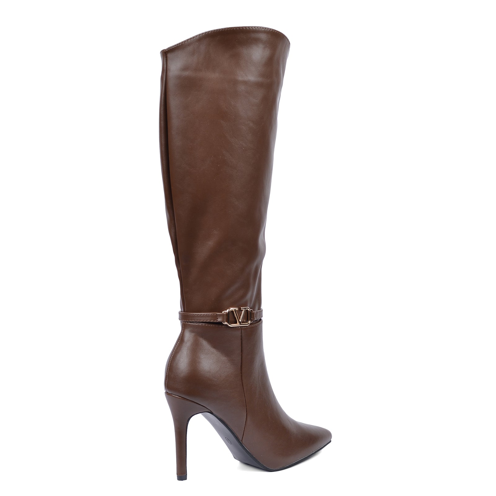 Valentino High Quality Design Tan Classic Boots with Detail TN-142 Coffee - 2