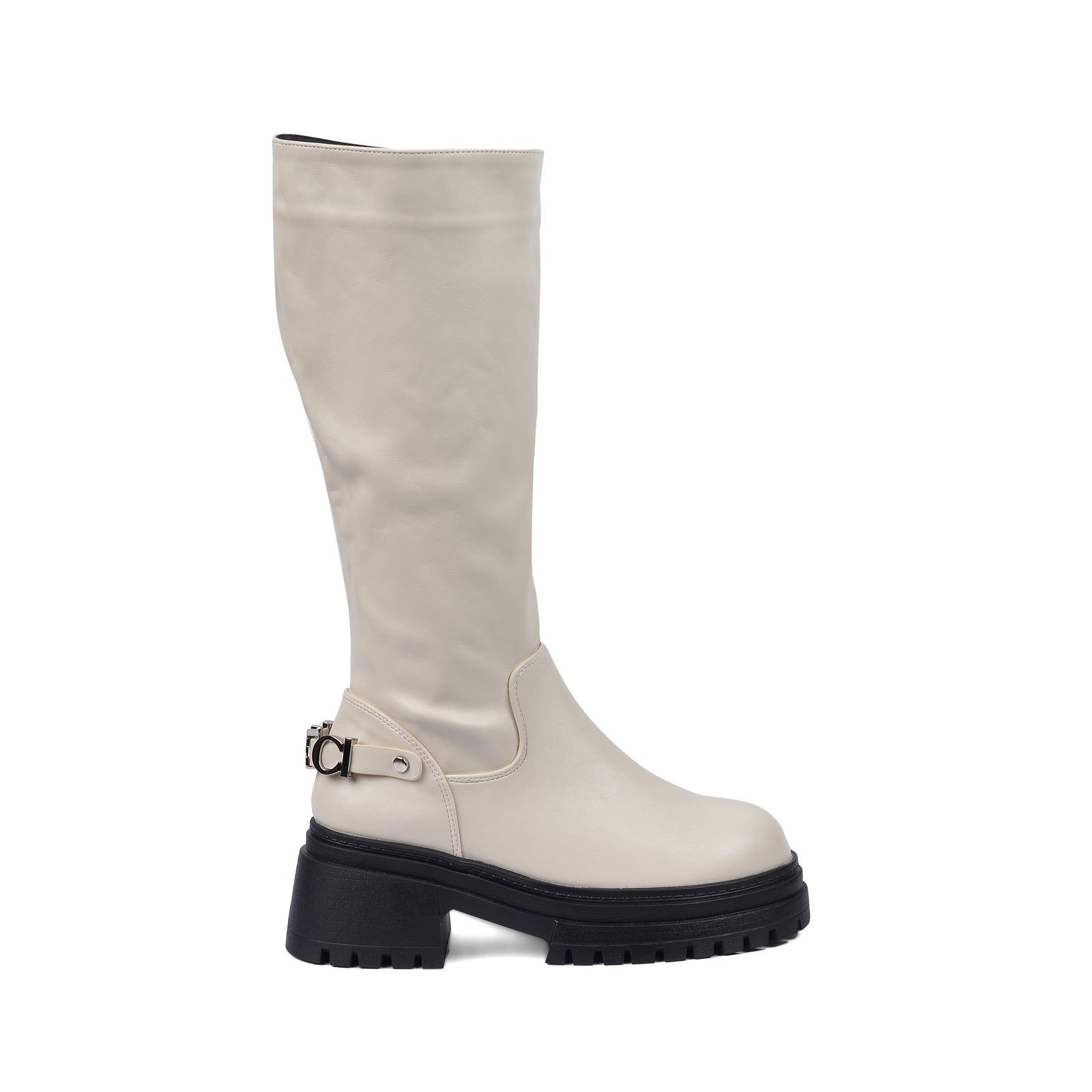 GUCCI High Quality Design Tan Classic Boots with Detail TN-172 Off-White - 1