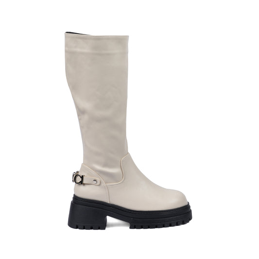 GUCCI High Quality Design Tan Classic Boots with Detail TN-172 Off-White