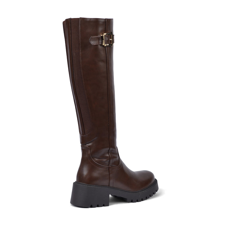 High Quality Design Tan Classic Boots with Buckle Detail 101261507 Brown - 2