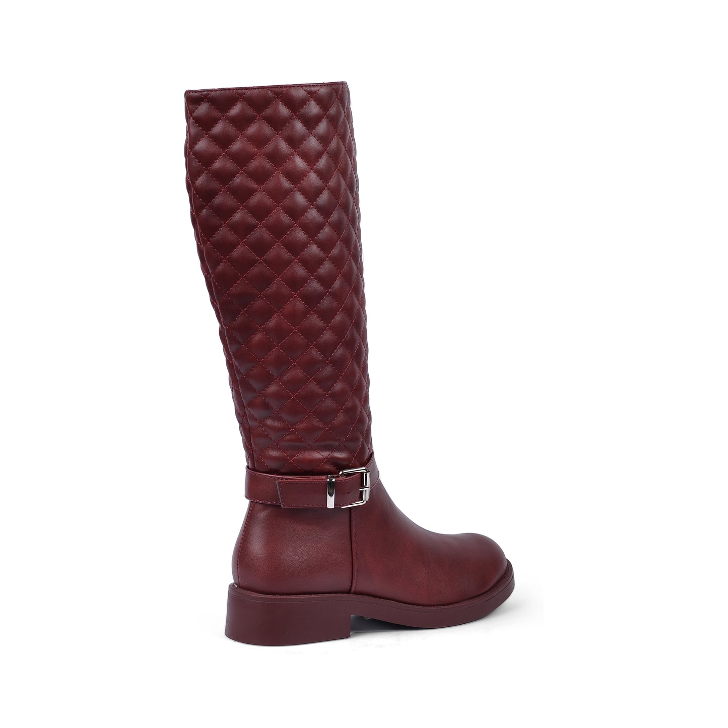 High Quality Design Tan Classic Boots with Buckle Detail 131026707 Burgundy