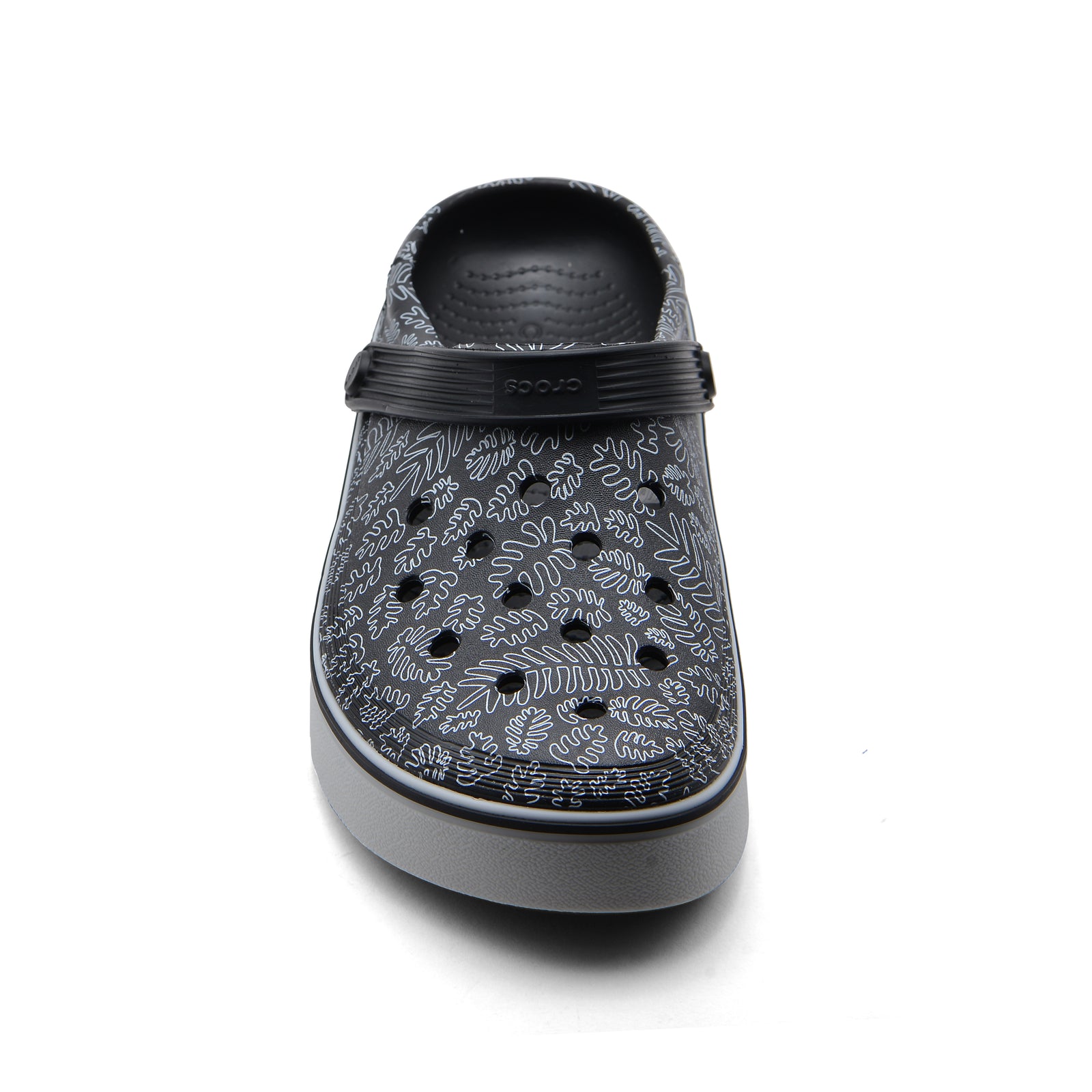 Stylish Crocs with Unique Leaf Design Man 208371 Black - 3