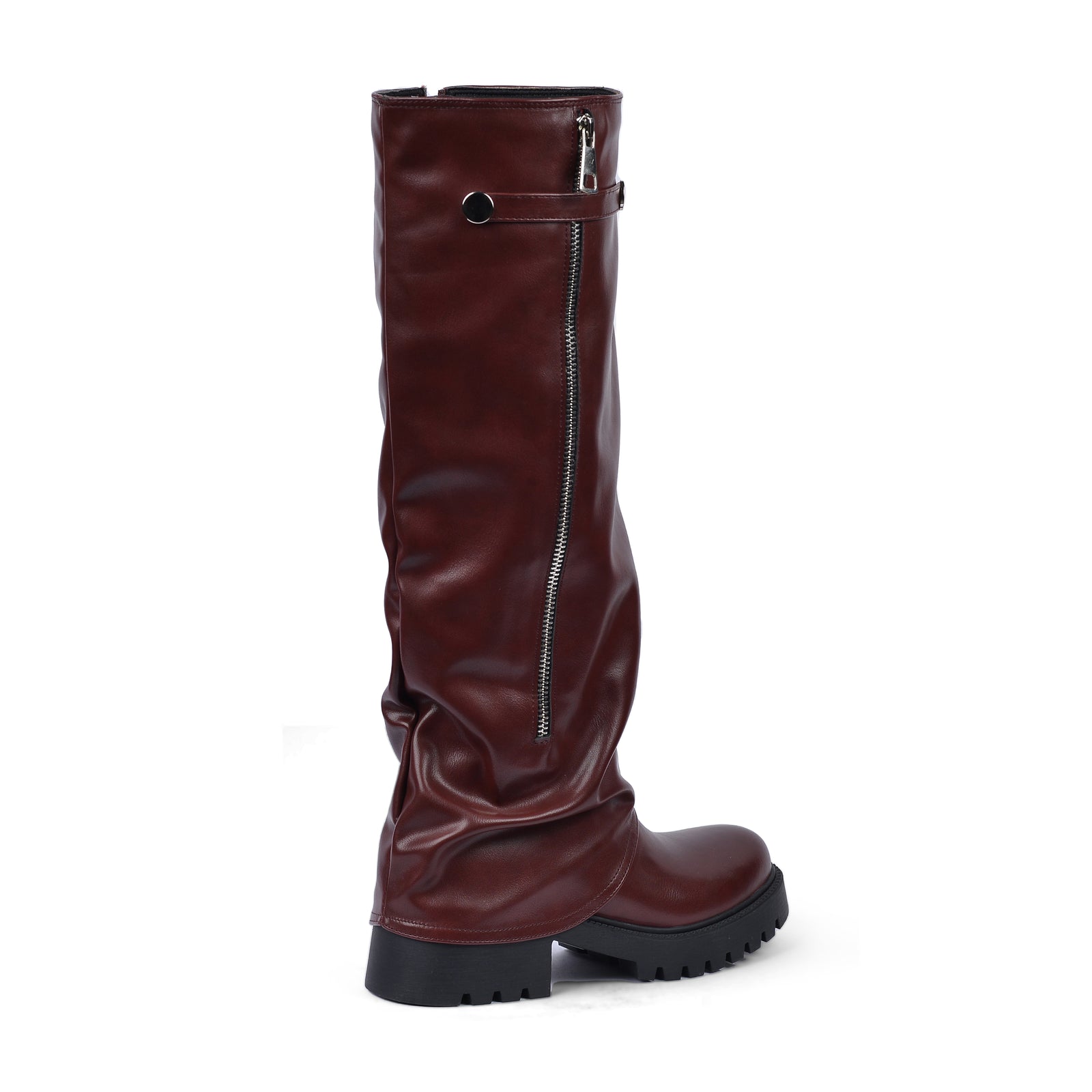 High Quality Design Tan Classic Boots with Detail 101261508 Burgundy - 2