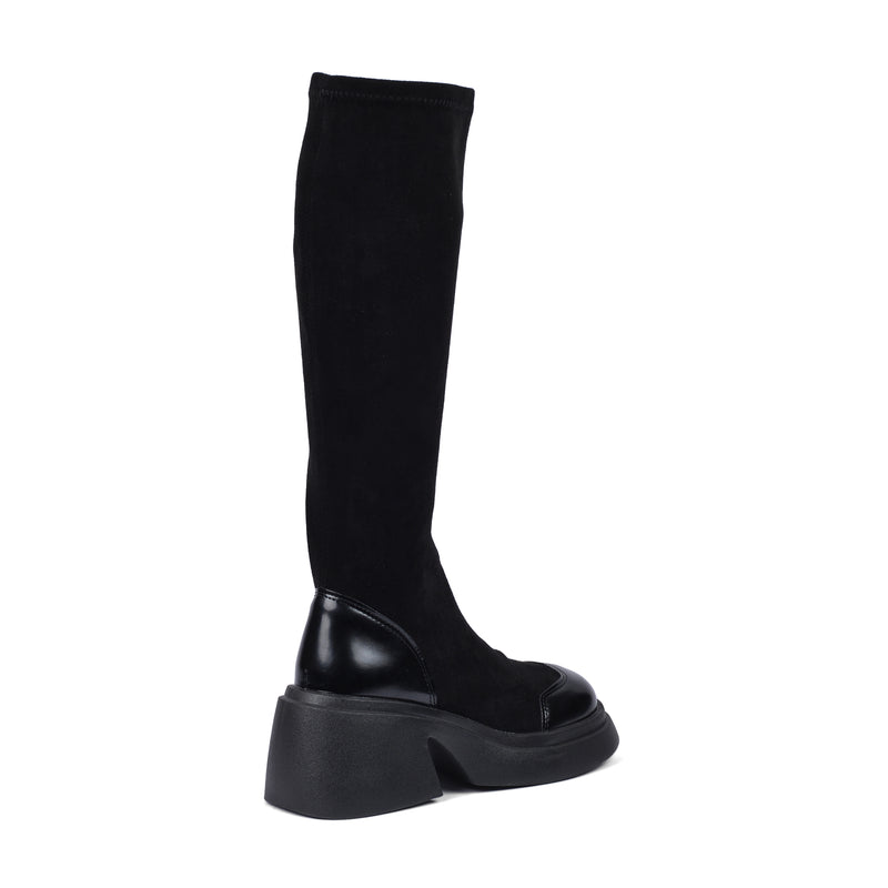 Buy Twenty Eight Shoes High Quality Boots Platform Suede Stitched Skinny 8120 Black - 2