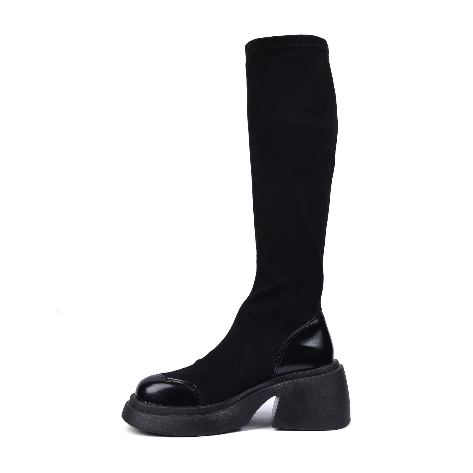 Buy Twenty Eight Shoes High Quality Boots Platform Suede Stitched Skinny 8120 Black - 3