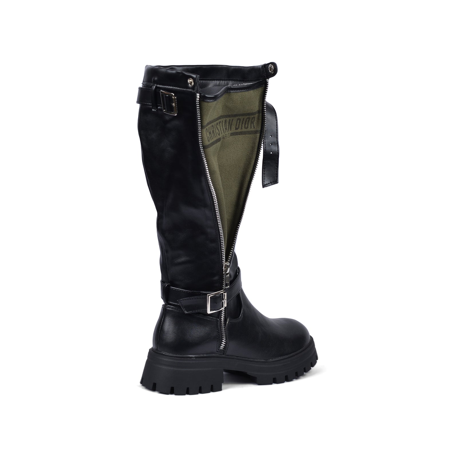 CHRISTIAN DIOR High Quality Design Tan Classic Boots with Detail TN-173 Black&Olive - 2