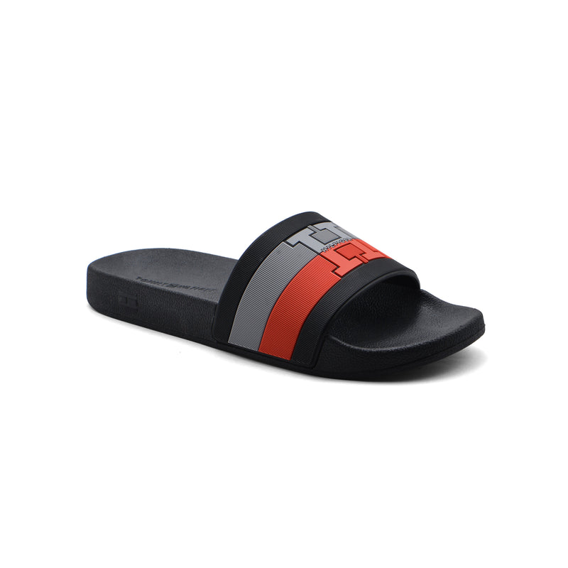 Tommy Hilfiger Original Holiday Slippers Man 75662 Black&Red - 1