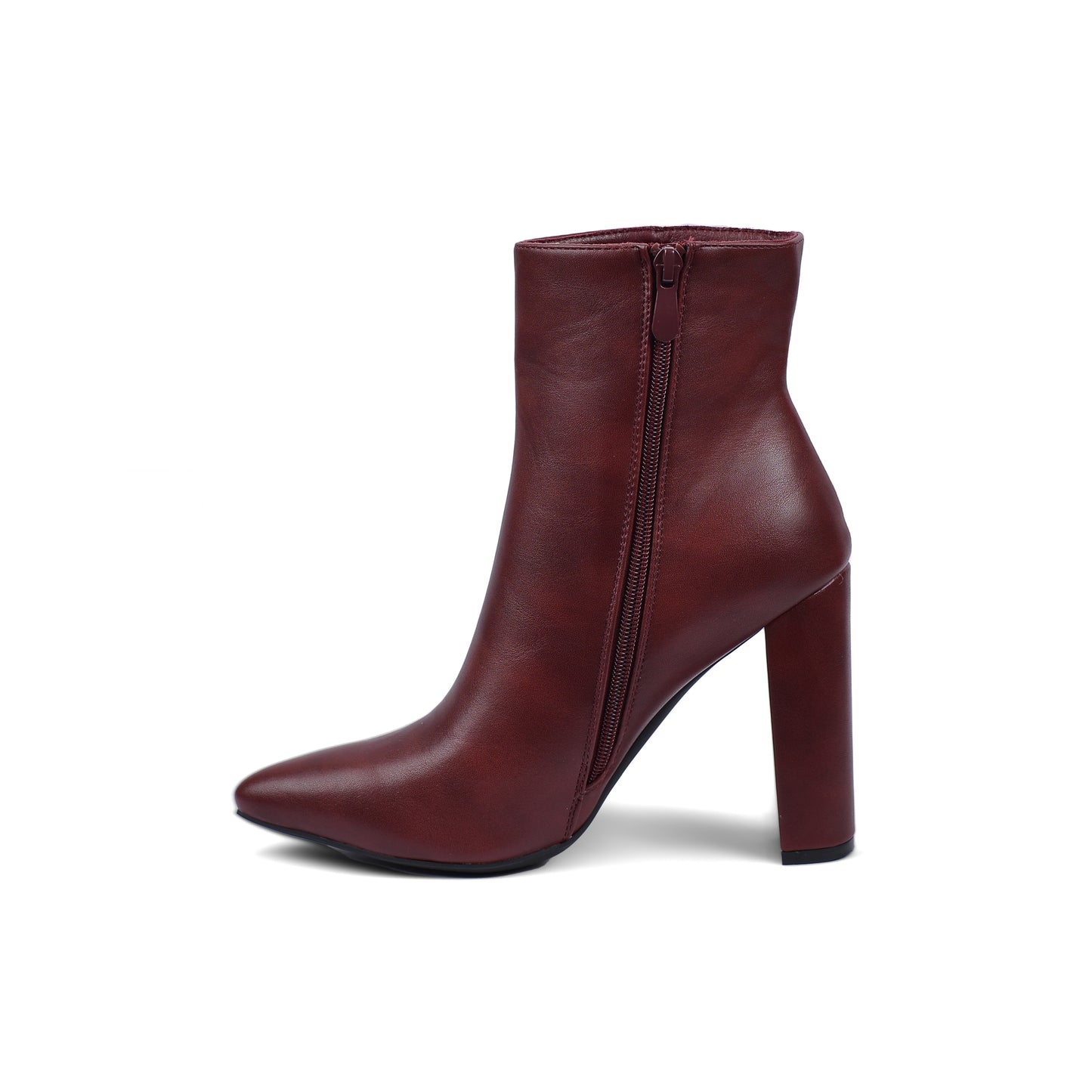 Orion Ringed Heeled Half Boots High Quality Woman 131026709 Burgundy