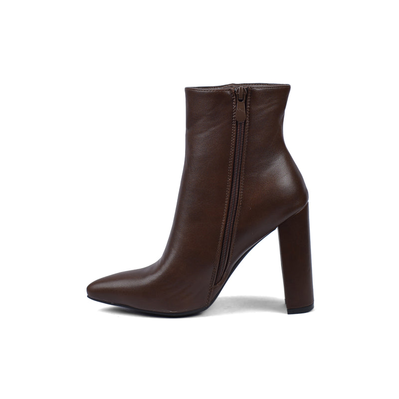 Orion Ringed Heeled Half Boots High Quality Woman 131026709 Brown - 3