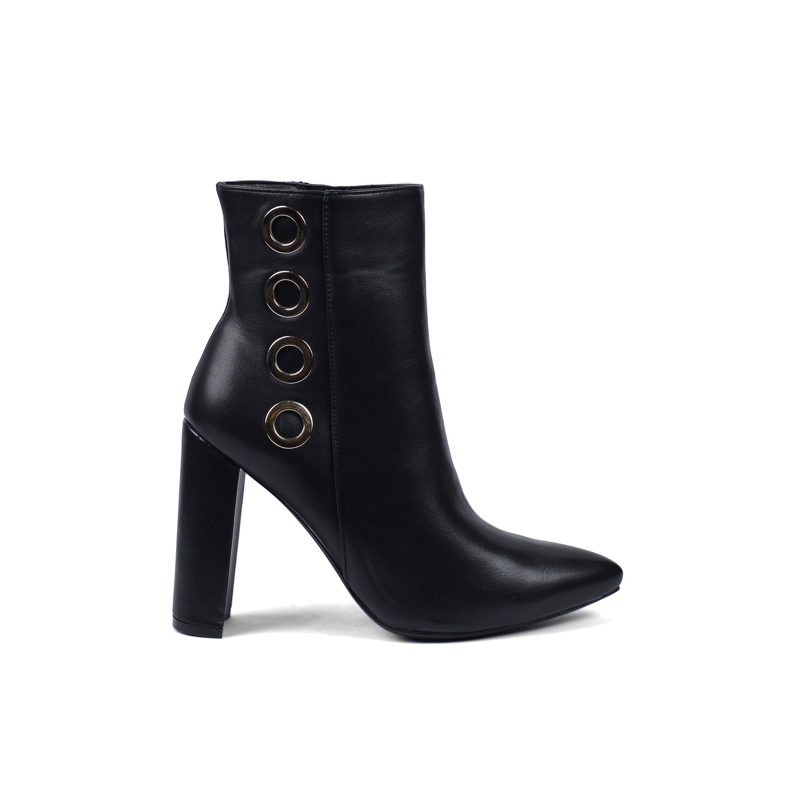 Orion Ringed Heeled Half Boots High Quality Woman 131026709 Black - 1