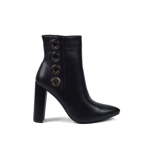 Orion Ringed Heeled Half Boots High Quality Woman 131026709 Black